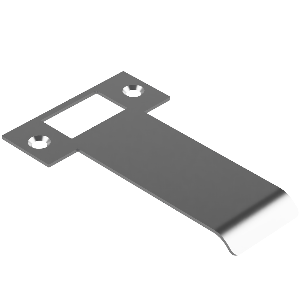 Extended T Shaped Strike - 90mm (116mm O/A) to suit AUS Mortice Locks in Satin Chrome