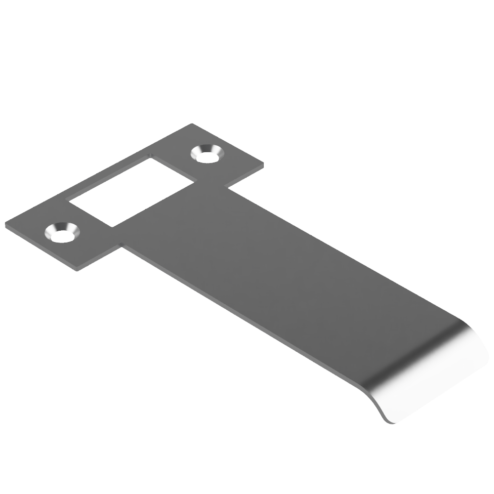 Extended T Shaped Strike - 100mm (126mm O/A) to suit AUS Mortice Locks in Satin Chrome