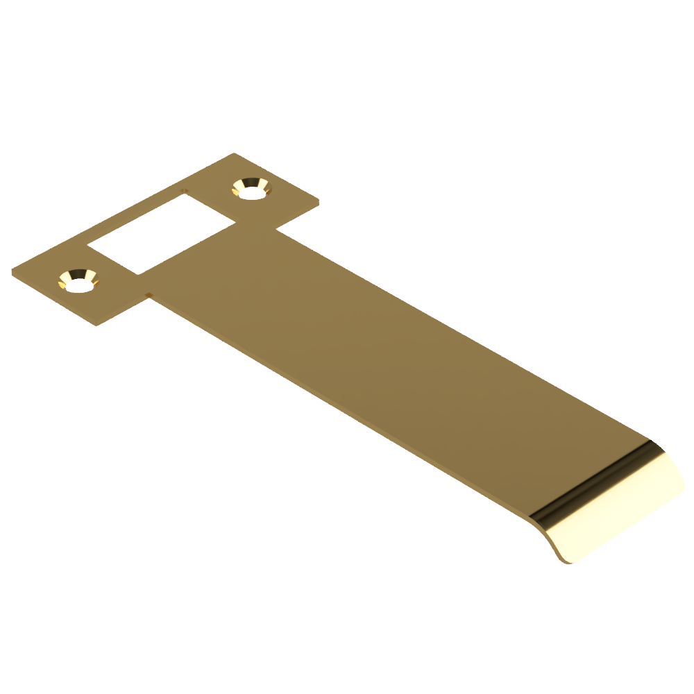 Extended T Shaped Strike - 130mm (156 O/A) to suit AUS Mortice Locks in Polished Brass Unlacquered