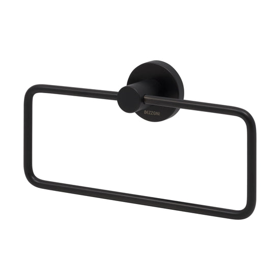 Stream Hand Towel Ring in Matt Black