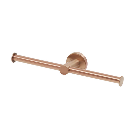 Stream Double Toilet Roll Holder in Satin Copper