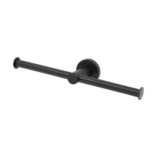 Stream Double Toilet Roll Holder in Matt Black