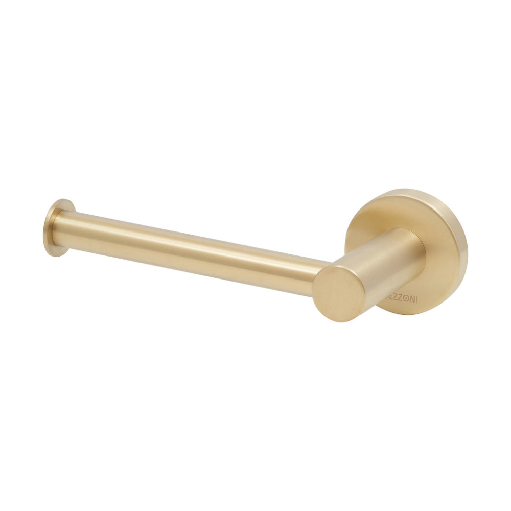 Stream Toilet Roll Holder Left Hand in Satin Brass