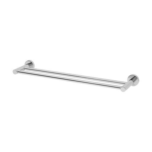 Stream Double Towel Rail - 600mm in Chrome Plated