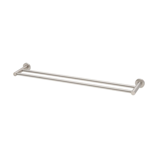 Stream Double Towel Rail - 600mm in Satin Nickel