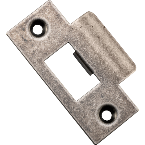 Tube Latch Striker Universal 'T' To Suit Metal Door Frame Distressed Nickel W42xH70mm in Distressed Nickel