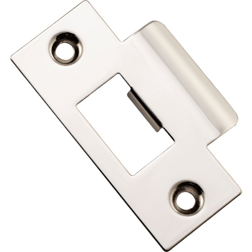 Tube Latch Striker Universal 'T' To Suit Metal Door Frame Polished Nickel W42xH70mm in Polished Nickel