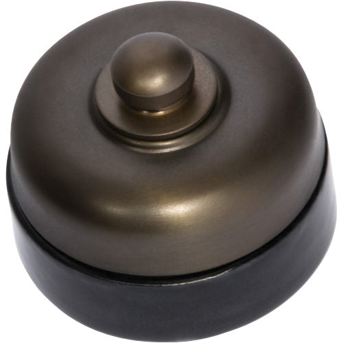 Dimmer Black Porcelain Base Antique Brass D60xP48mm in Antique Brass