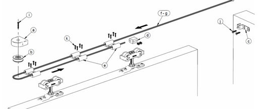 Self Closing Door Kit to suit Sliding Doors  compatible with Soft-Close Sliding Door Systems in Silver