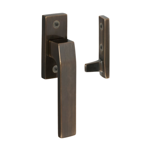 Qube Window Fastener in Brushed Bronze