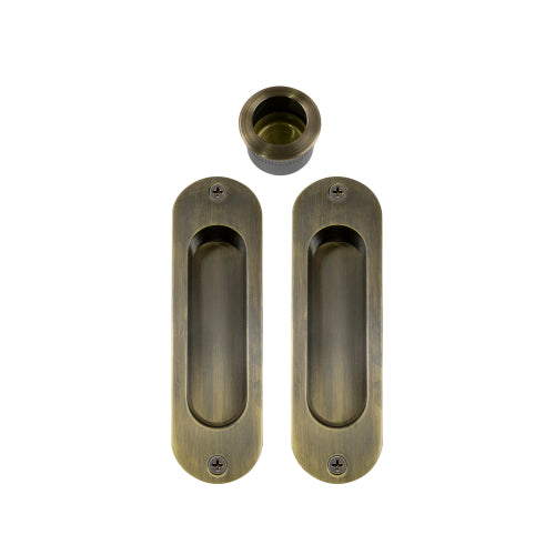 Windsor Sliding Door, Flush Pull Kit - Brushed Bronze in Brushed Bronze