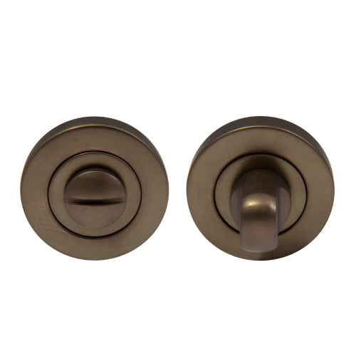 Privacy Turn & Release - 50mm Rose in Matt Antique Bronze