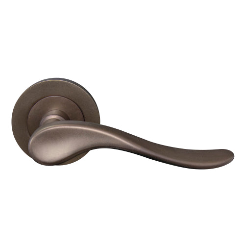 Haven 64mm Large Rose Lever Set in Matt Antique Bronze