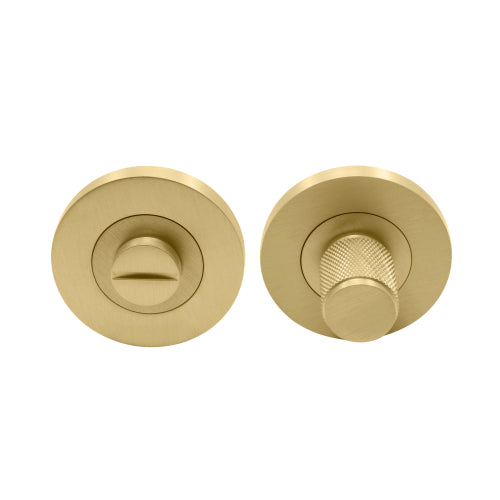 NIDO Turn & Release - 56mm Rose -Knurled in Matt Satin Brass