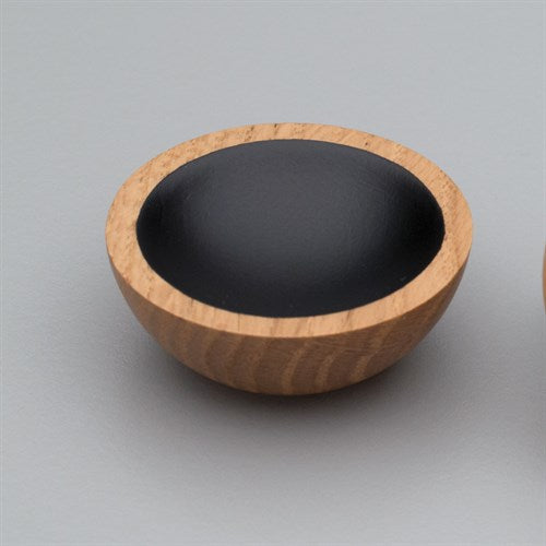 Cabinet Knob. Timber Cabinet Knob. WOK 50mm Knob in Oak / Matt Black