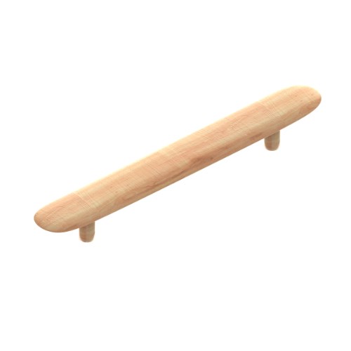 Brutus Timber  Cabinet Pull Handle 160mm CTC, OA 225mm Oak in Oak