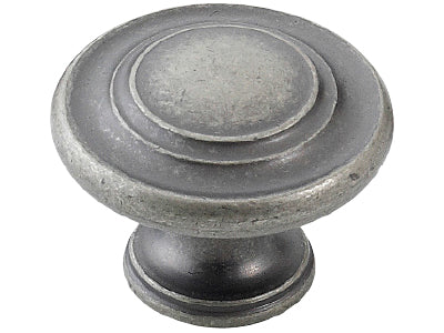 Fluted Antique Knob, 34mm - Pewter in Pewter