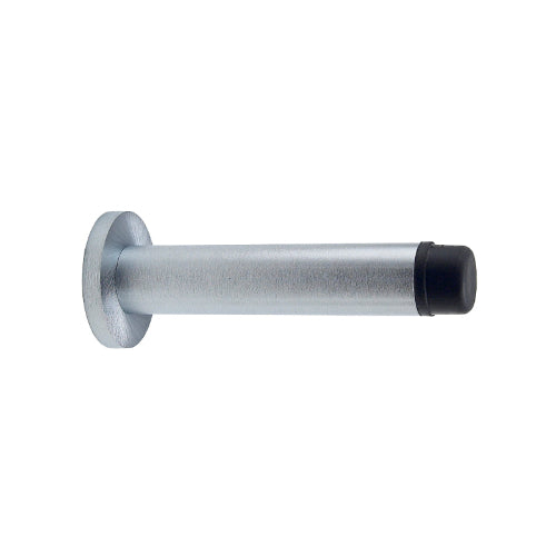 Door Stop, Skirting Concealed Fix - 85mm length in Satin Chrome