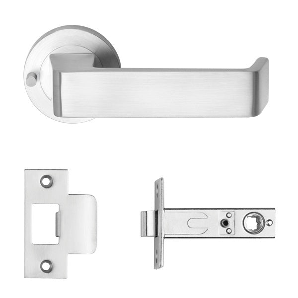 Full privacy set inc. latch bolt 60mm B/S PCC in Powder Coat Colour