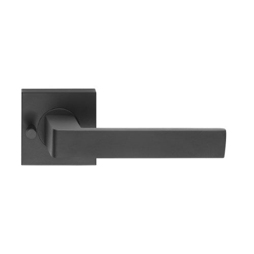 MDZ Lever 10 on Integrated Privacy 57mm x 57mm Square Rose. in Black