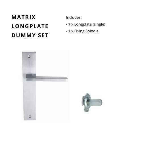 Matrix Longplate Dummy Set - Left Hand in Satin Chrome