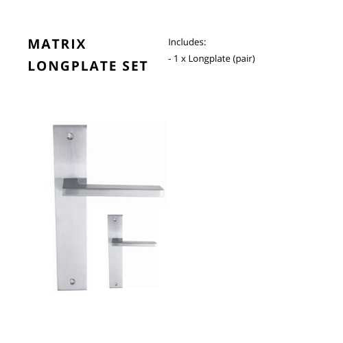 Matrix Lever on Longplate (240x45mm) in Satin Chrome