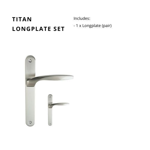 Titan Lever on Longplate (235x32mm) in Brushed Nickel